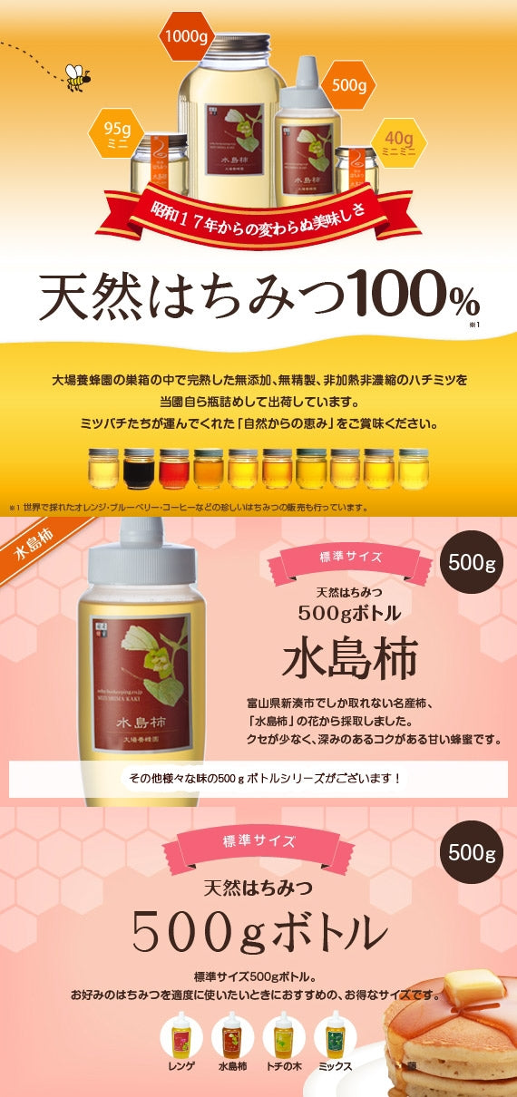 水島柿ハチミツ500gボトル （500g）