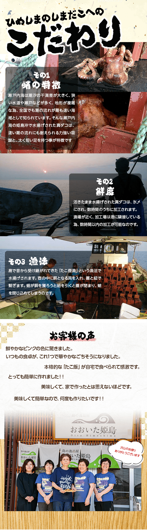 島のたこめしの素～天然真だこ180g入り～ 3個セット（冷凍配送）
