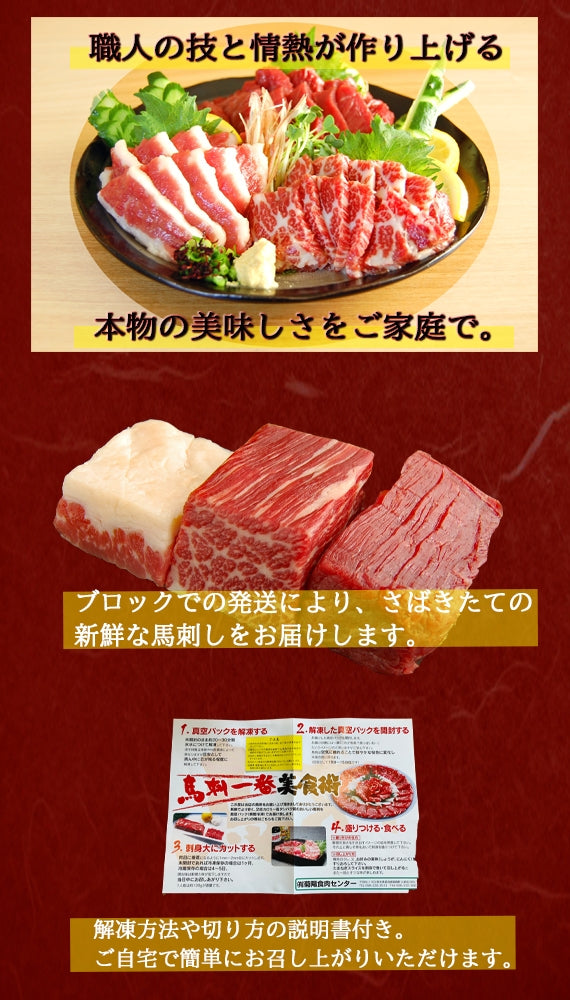 こだわり馬刺し２点盛り　【送料無料】【精肉・肉加品】