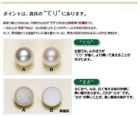 【送料無料】思わず見とれてしまう輝き、無調色アコヤ真珠スルーペンダント（シルバーチェーン）