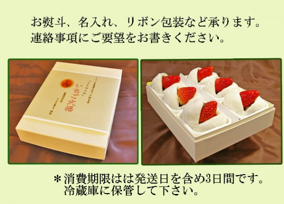 【栃木県発！】とちあいかいちご大福　 6個入り 　