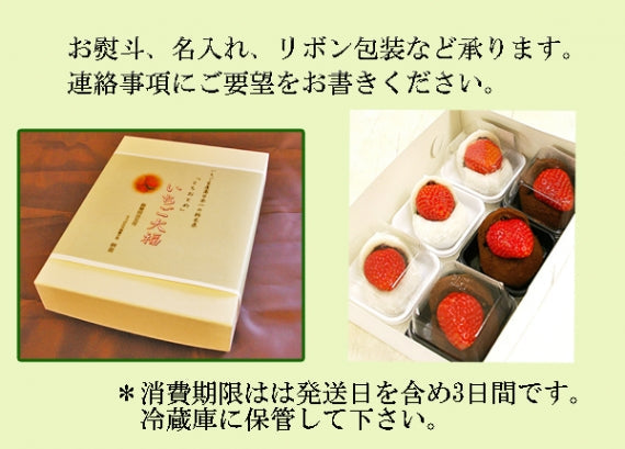 【栃木県発！】とちあいかいちご大福　草餅大福３個　ショコラ大福３個　詰合せ　 6個入り 　
