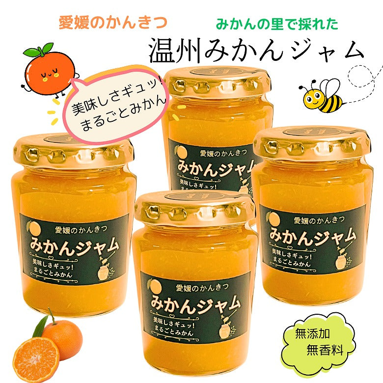 【販売開始です！　2025年 秋】【送料無料】「愛媛のみかんジャム」4個セット、採れたて＆作りたて、美味しさギュッ!