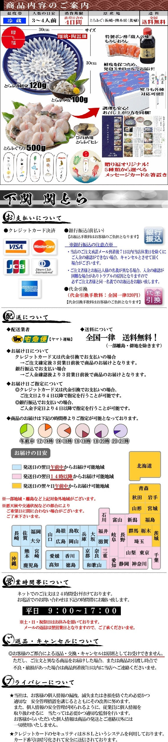 お歳暮 ギフト 【贈り福】とらふぐ料理フルコース（30cm皿・3～4人前）