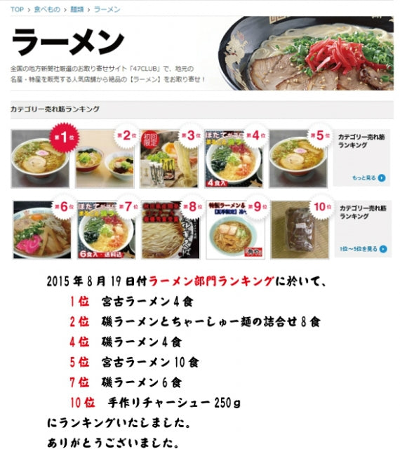 【送料込】三陸宮古ラーメン　８食入