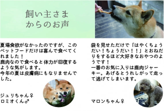 【お試し】雲仙鹿肉ペットフード3種お試しセット【犬用】