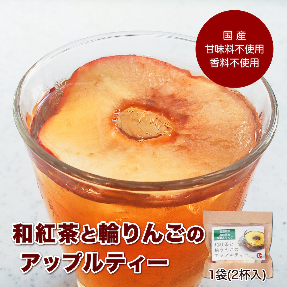 アップルティー 紅茶 ティーバッグ りんご 1袋 食べれるフルーツティー ドライフルーツ 和紅茶 ギフト ポット 国産 甘味料不使用 香料不使用