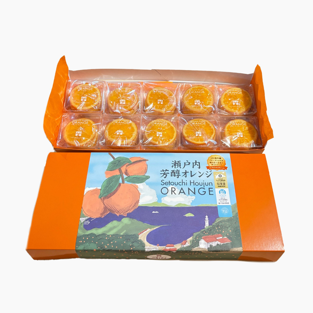 瀬戸内芳醇オレンジケーキ小丸10個入り　話題のアルロース(希少糖)使用　誕生日　記念日　ギフト　プレゼント　お取り寄せ　クリスマス　お歳暮　お年賀