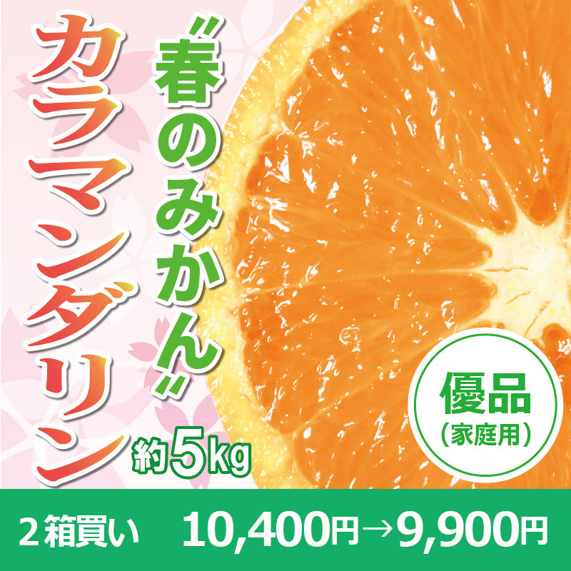 ※今季販売終了※【送料無料】春のみかん「カラマンダリン」〈優品・家庭用〉約5kg