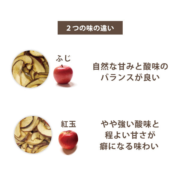 しないりんご ふじ＆紅玉 50g×2袋セット 合計4袋 青森県産 国産 林檎 乾燥 林檎 ドライフルーツ 砂糖不使用 無添加 ギフト 宅配便 送料無料 道奥美女 みちのくびじょ【6027】