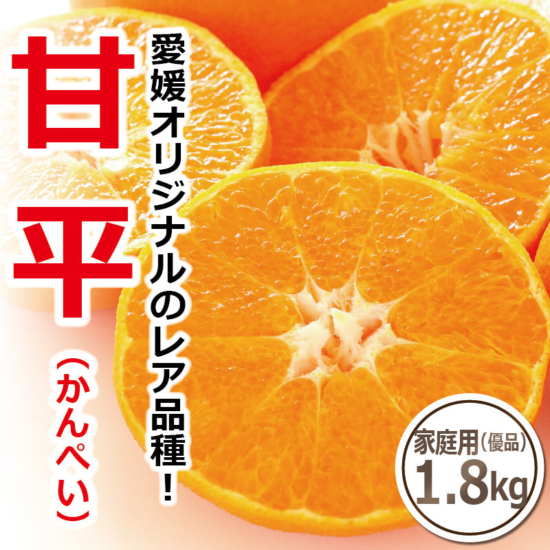※今季販売終了※【送料無料】高級ブランドかんきつ「甘平(かんぺい)」〈家庭用・優品 小箱〉約1.8kg（L～4L／約4～9玉）※発送は1月下旬～2月上旬予定