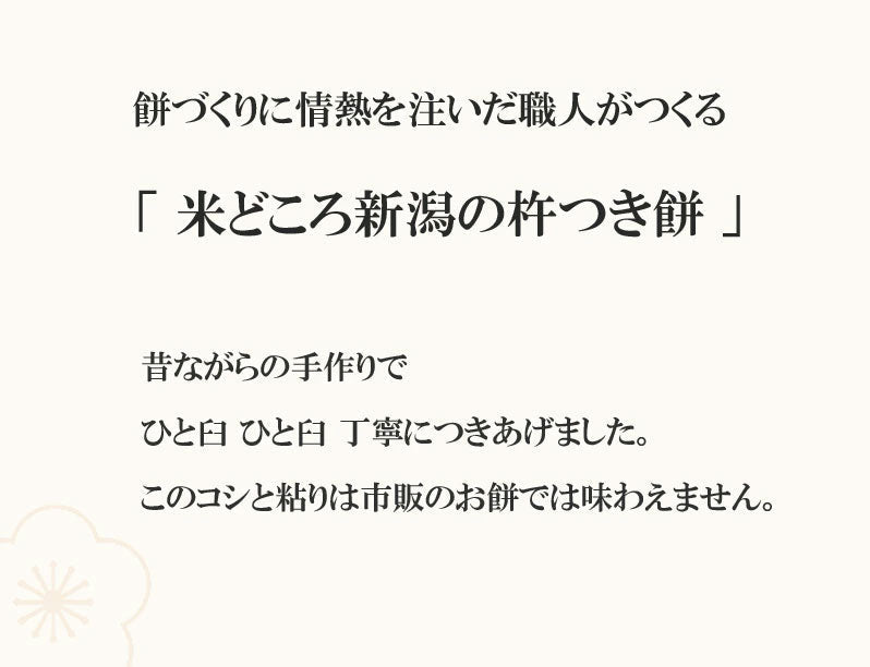 選べる杵つき餅(白餅／草餅／豆餅／えび餅／青のり餅)３点選べる福袋 お餅 昔ながらの手作り餅 新潟産こがねもち100％【送料無料】※クロネコゆうパケット、代引き不可※12月下旬頃発送