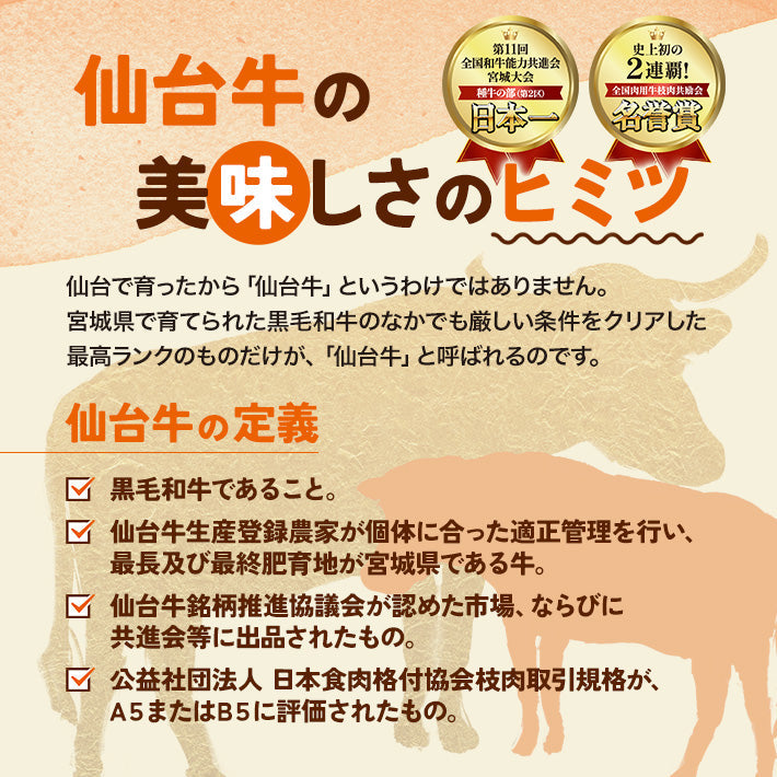 【5月7~13日ポイント7倍】【宮城県堪能セット】仙台牛焼き肉3種食べ比べ　厚切り牛タン塩味　セット　焼き肉用