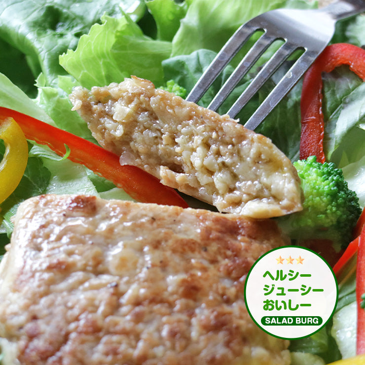 プラントベース 100%植物由来 大豆たんぱく加工品 常温保存 ビーガン対応 大豆ミート 代替肉 人工肉 サラダバーグ 90g×6 疑似ミート フェイクミート 代替肉 代替え肉 ダイエット ダイエット食品肉 もどき  ロカボ 糖質制限食 糖質オフ 糖質制限 低糖質 食材 糖質オフ