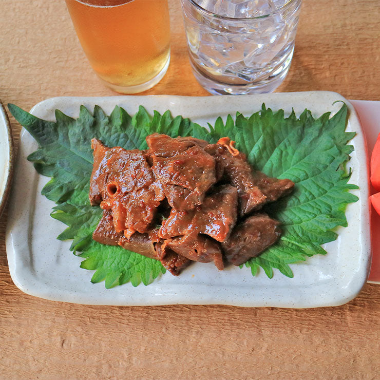 お肉のおつまみ 広島名物 牛やおぎも甘辛煮 ヤオギモ煮 150g×3 やお肝(牛やおぎも煮/やおい肝/やわらかい肝) フク バサ フワ 牛肺 焼肉 煮込み やおぎも 牛肺 はい 小鉢 肉 昔 煮物 おつまみ 酒 酒のおとも 送料無料