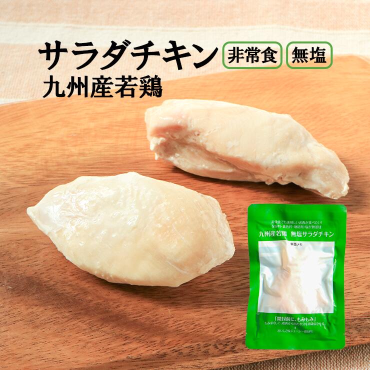 送料無料 糖質0g(糖質ゼロ)のサラダチキン 常温 100g  無添加 非常食 常温保存可能 国産鶏 九州産 薄味サラダチキン 保存食 レトルト チキン
