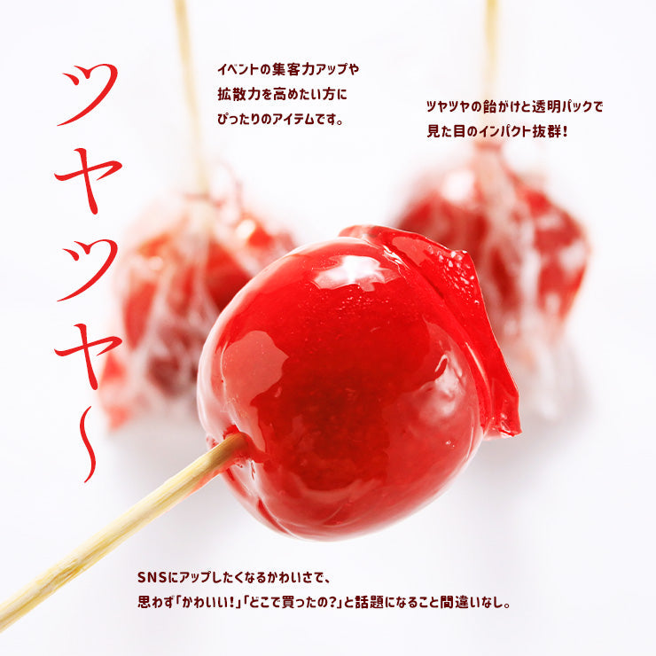 完成品 個包装済み アイス 丸ごと りんご飴 フルーツ飴 棒 キャンディーアップル 林檎飴 園祭 学祭 屋台 冷凍 模擬店 文化祭 お祭り 冷凍 食べ物 調理無し