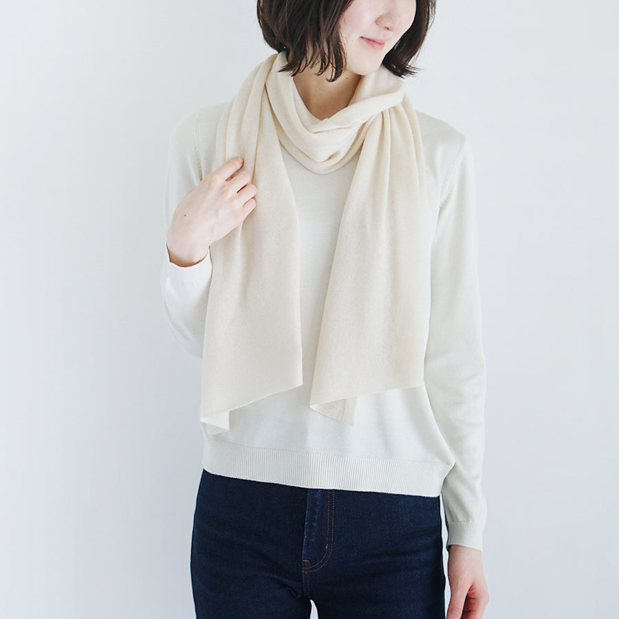 UTO 岩手産カシミヤ100%ニット ～透けるほど薄い～ スロンティングマフラー（160cm×32cm）【カラー6色 送料無料 高級ギフト 贈り物 プレゼント レディース 洗える/育てるカシミヤ】