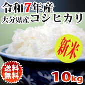 【送料無料】【令和7年産・新米】 大分県産こしひかり　　10kg