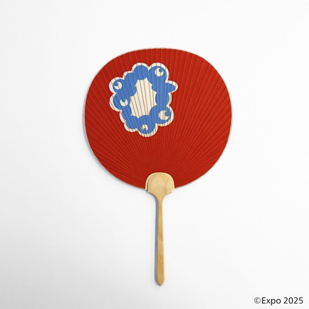 EXPO2025 公式ロゴ  京うちわ 赤