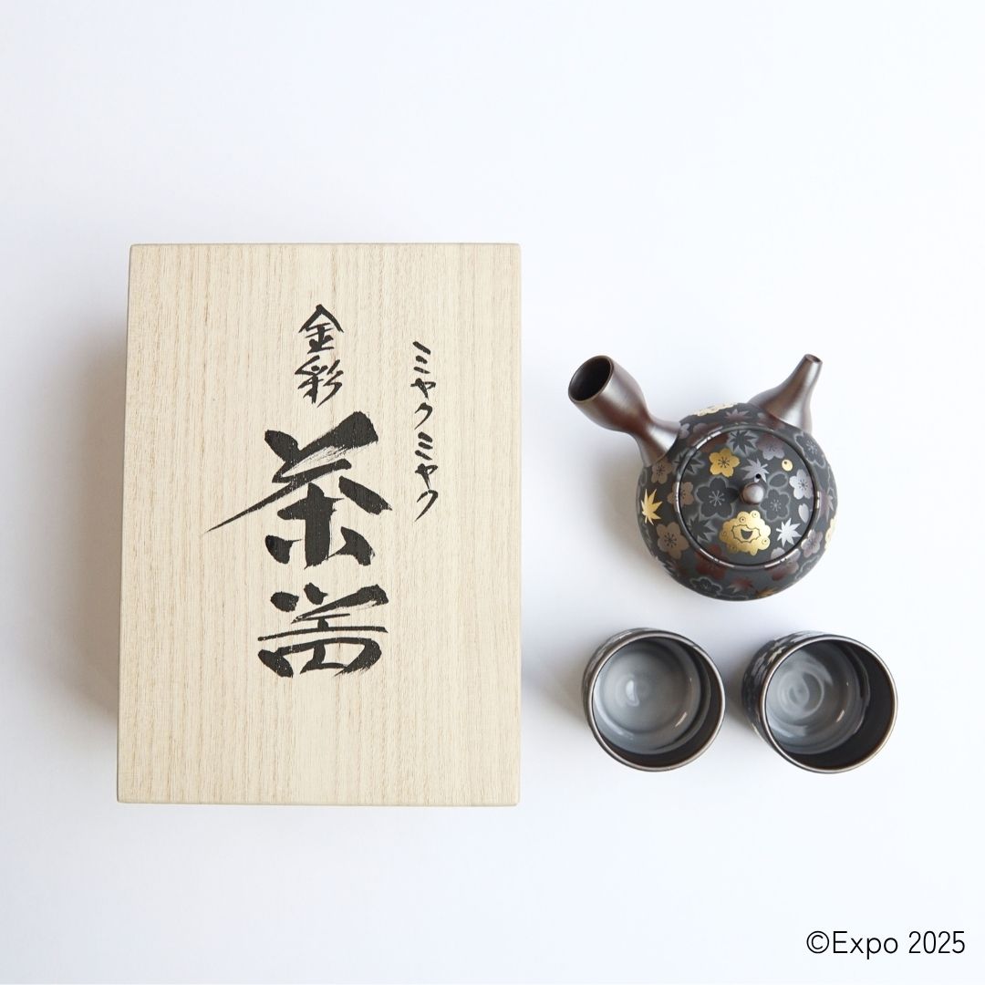 受注締切※EXPO2025 ミャクミャク 萬古焼 金彩茶器 YNC/071 | 47CLUB
