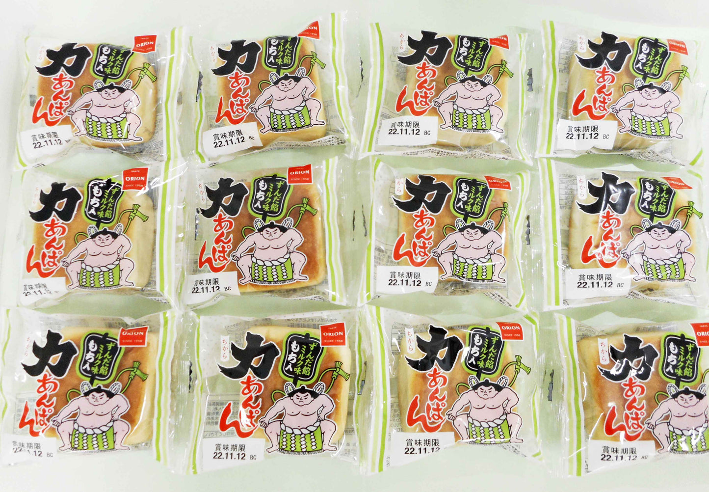力あんぱん　ずんだ餡ミルク味　１２個入