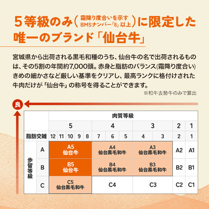 仙台牛　サーロインステーキ　霜降り肉