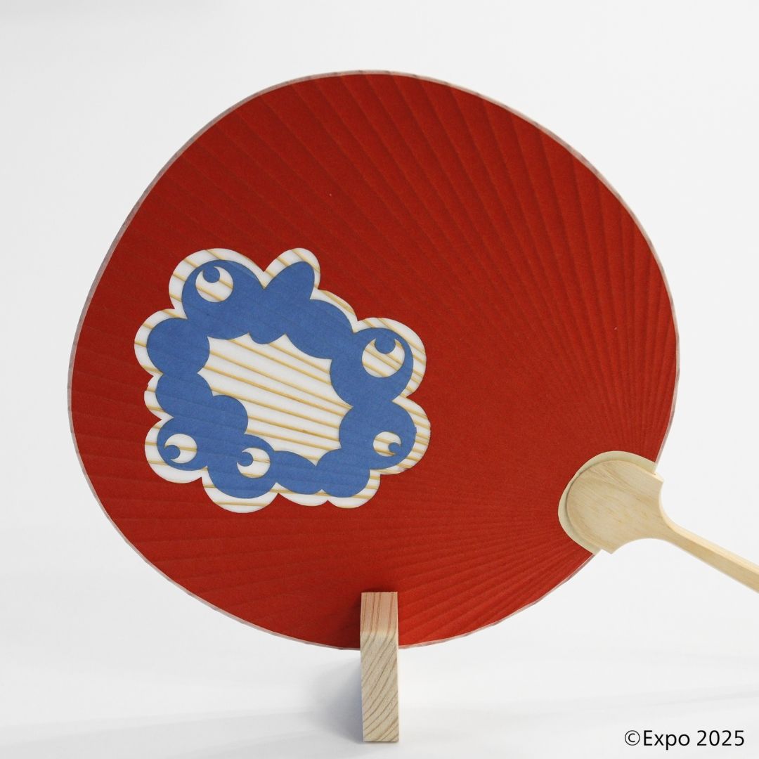 EXPO2025 公式ロゴ 京うちわ 赤 | 47CLUB – 名産・特産品・ご