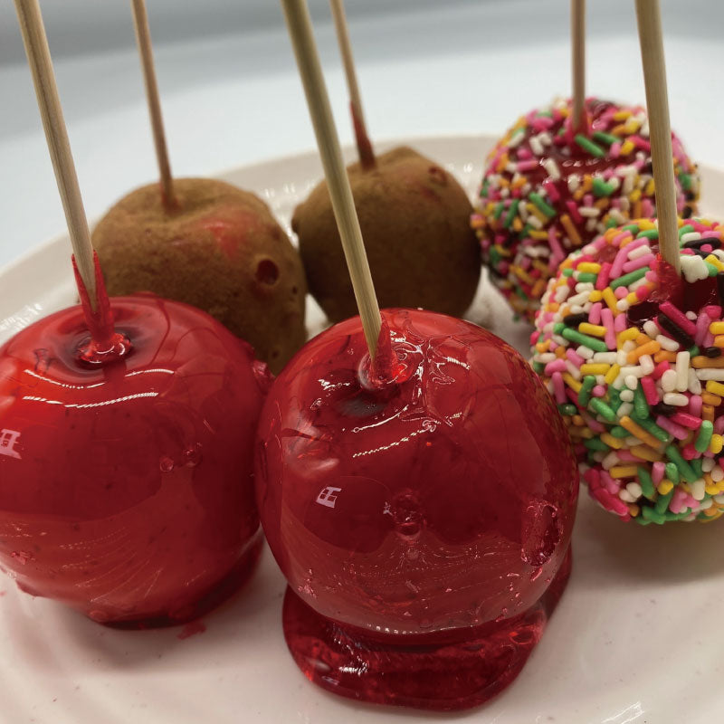 アイスりんご飴 3種セット 6本入り （プレーン・チョコレインボー