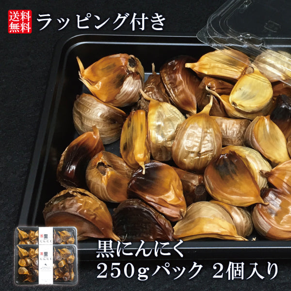 黒にんにく ギフト 250gパック×2パック(500g分) 送料無料 青森県産 福地ホワイト六片種 国産 贈り物 プレゼント ラッピング 宅配便 道奥美女 みちのくびじょ【9812】
