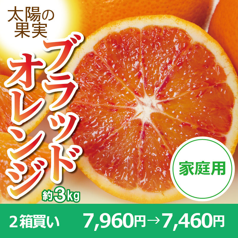 ※2025年販売中止※【送料無料】愛媛県産「ブラッドオレンジ（タロッコ）」〈家庭用・優品 小箱〉約3kg