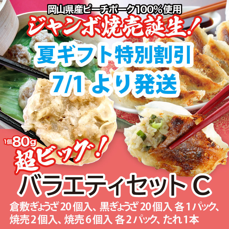 【夏ギフト特別割引5%OFF 9/20まで】★送料込み ぎょうざと焼売！バラエティセットC