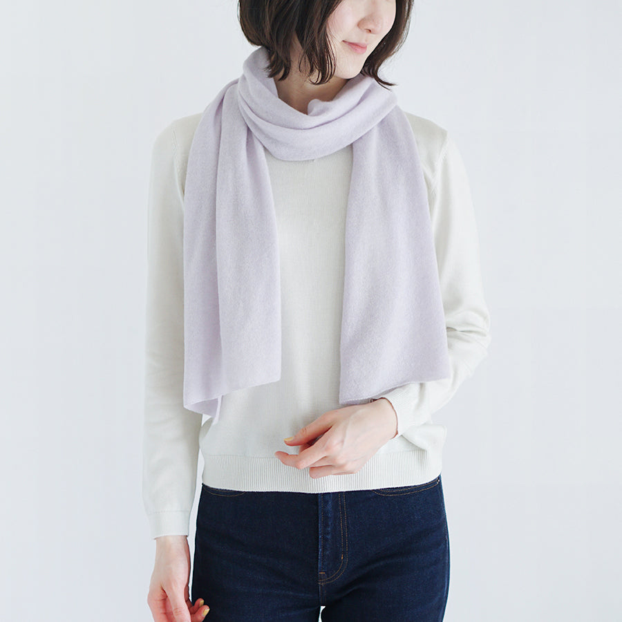 UTO 岩手産カシミヤ100%ニット ～透けるほど薄い～ スロンティングマフラー（160cm×32cm）【カラー6色 送料無料 高級ギフト 贈り物 プレゼント レディース 洗える/育てるカシミヤ】