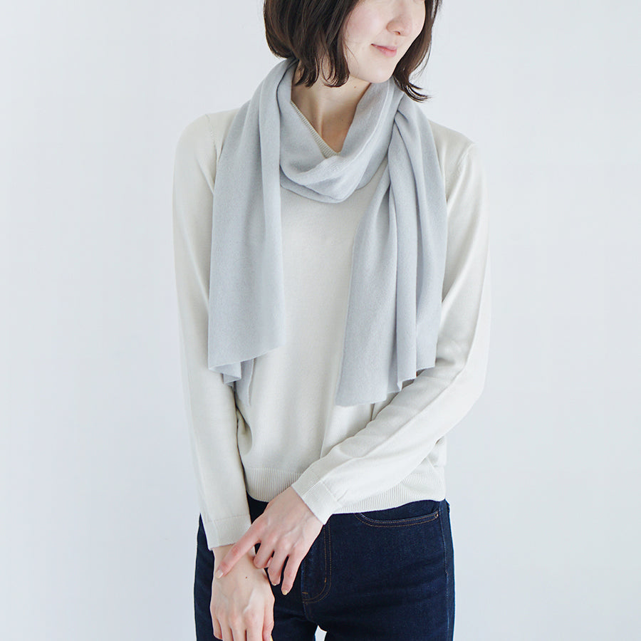 UTO 岩手産カシミヤ100%ニット ～透けるほど薄い～ スロンティングマフラー（160cm×32cm）【カラー6色 送料無料 高級ギフト 贈り物 プレゼント レディース 洗える/育てるカシミヤ】