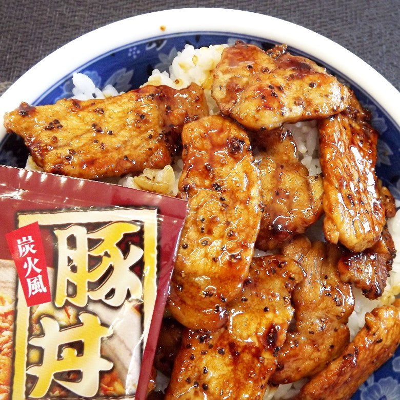 【送料無料】飲食店卸しの豚丼＜北海道産もち豚ロース肉と豚丼のたれ付＞（2人前×３パック）