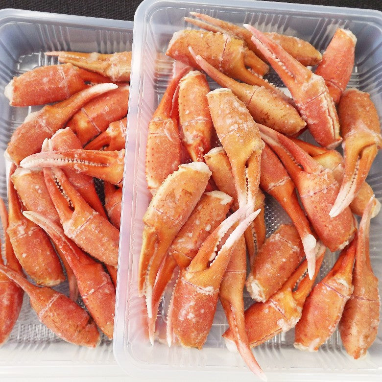 【送料無料】稚内産の旬ゆで紅ずわいがに「つめ」1kg※2025新物は約42玉★ジューシーで濃厚な甘み！★便利な切込み入り★500g×2ケース