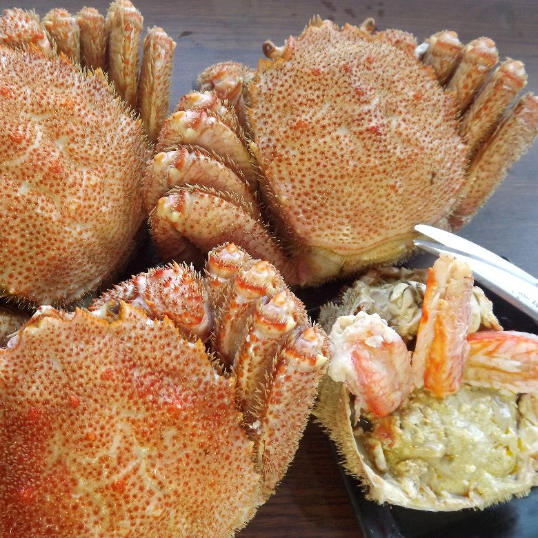 【送料込み】毛がに【極み選別】★900ｇ以上★中サイズ 450g×２尾 「宗谷岬の活ゆで厳選」★身とミソの食べ応えのある大きさ★