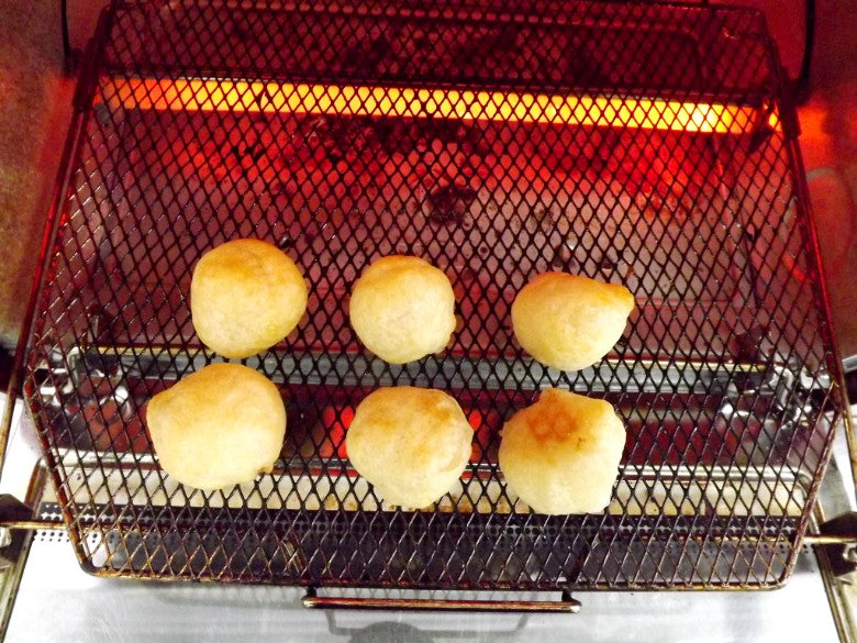 【新商品：送料込み】外はサクサク！中からフワフワほたてが・・・刺身ほたて使用「ほたてフリッター」6玉入×３パック　「油調加熱済みです」★洋風てんぷら★