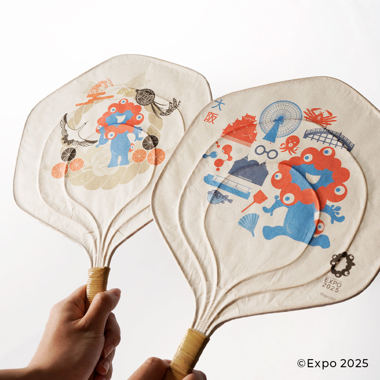 EXPO2025 ミャクミャク  東京籐工芸 籐うちわ（大阪）