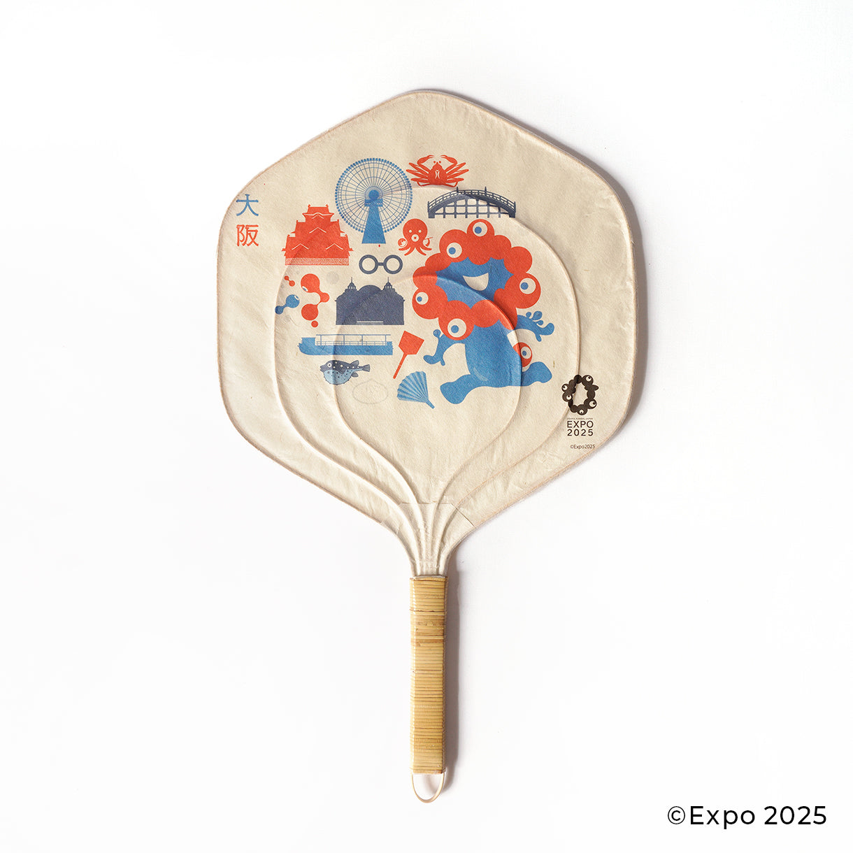 EXPO2025 ミャクミャク  東京籐工芸 籐うちわ（大阪）