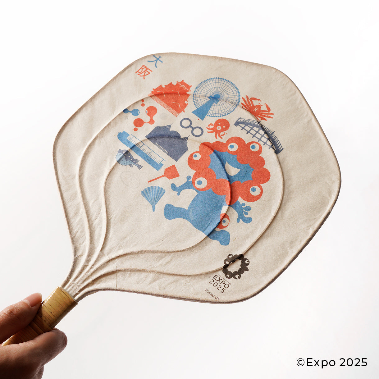 EXPO2025 ミャクミャク  東京籐工芸 籐うちわ（大阪）