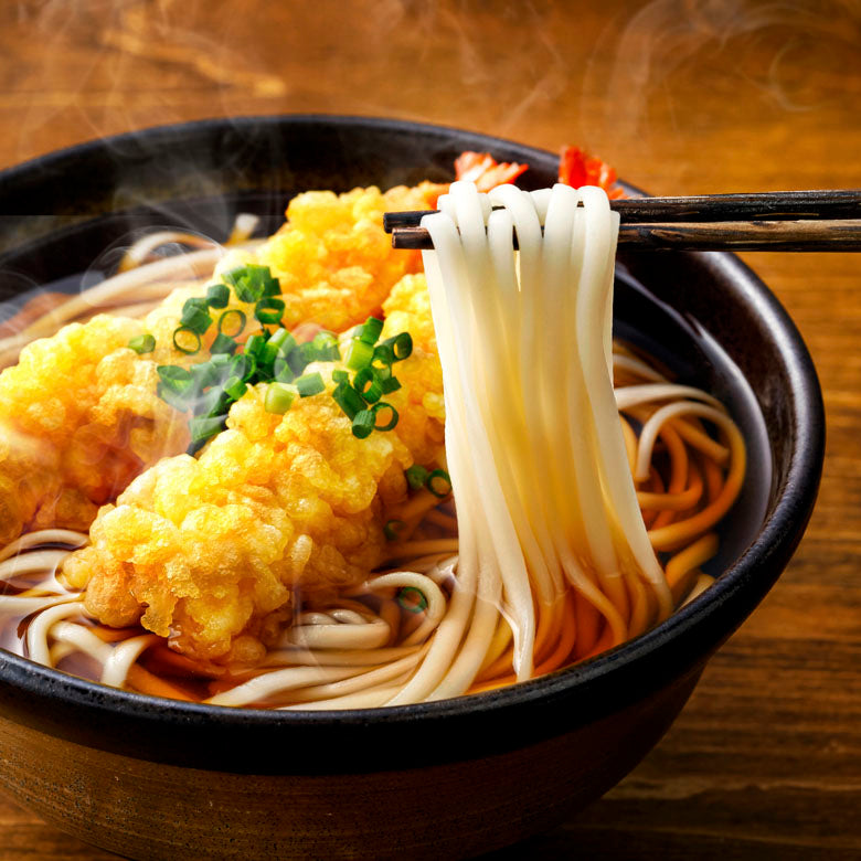 【神戸みなと温泉 蓮】蓮オリジナル 播州古式特選 手延饂飩（桐箱入 3個）
