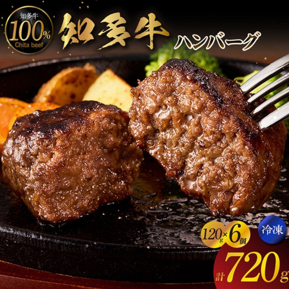 知多牛１００％ハンバーグ　１２０ｇ×６個【冷凍】