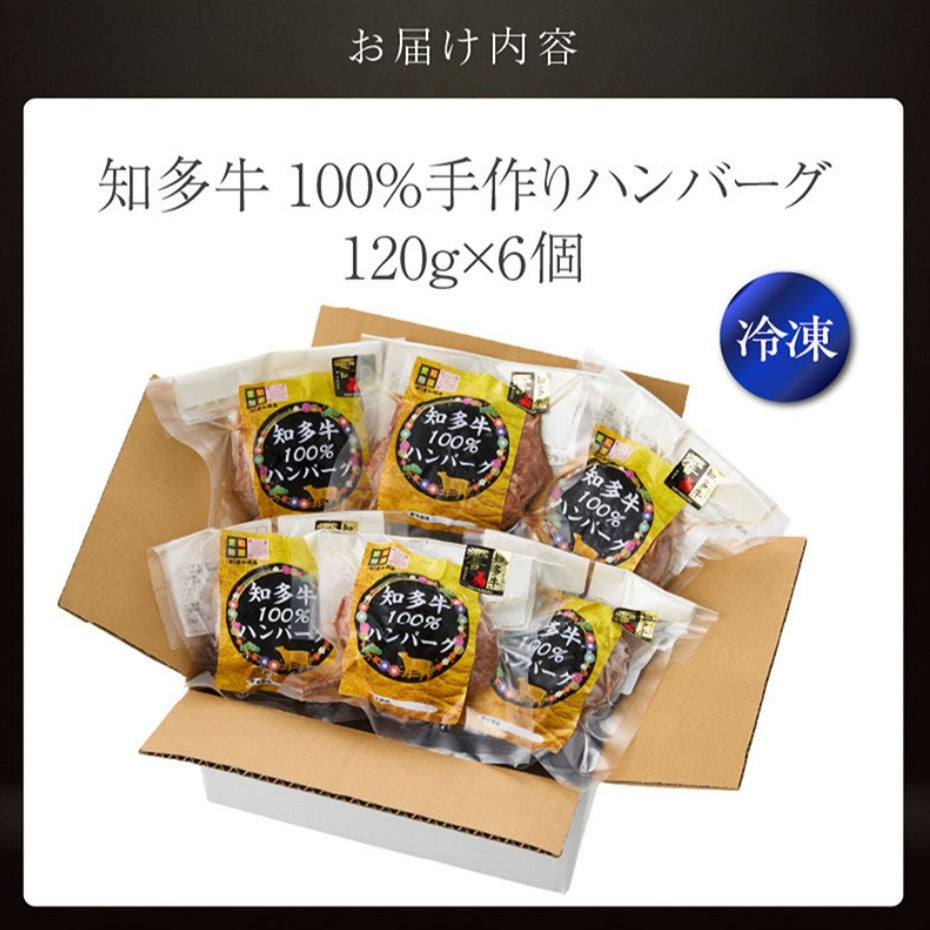 知多牛１００％ハンバーグ　１２０ｇ×６個【冷凍】