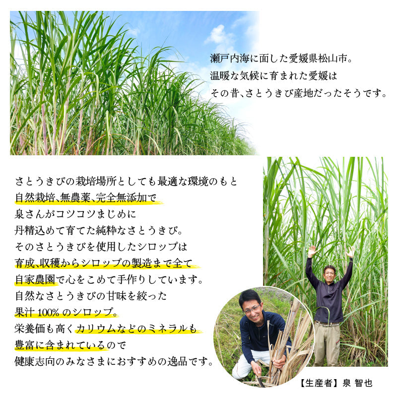 愛媛県産「さとうきびシロップ」＆コンフィチュール（シロップ1個・ジャム1個）〈化粧箱入〉