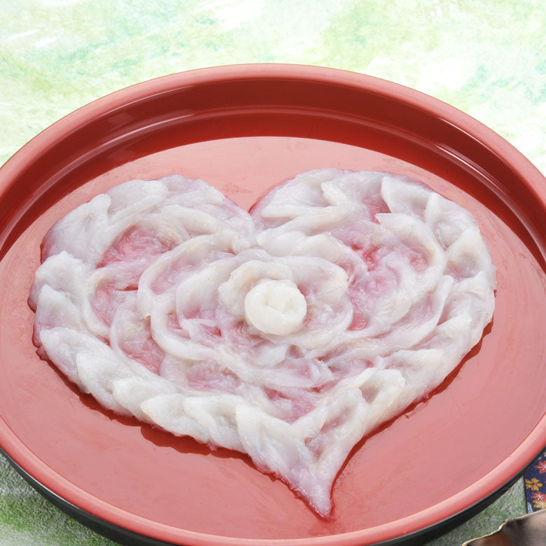 母の日/父の日　山口県萩産活〆まふく刺身ハート盛り（2人前）「送料込」