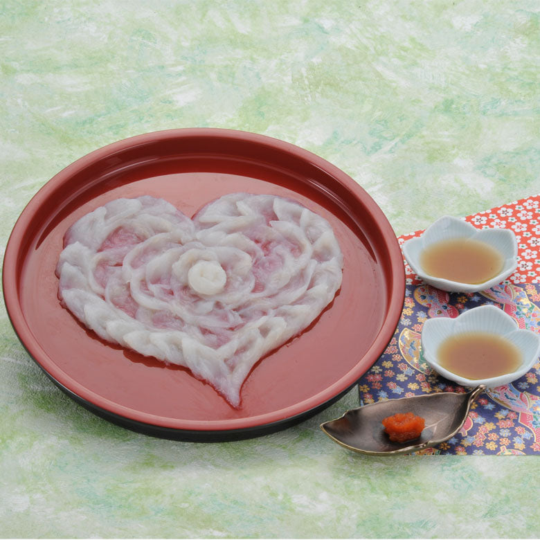 母の日/父の日　山口県萩産活〆まふく刺身ハート盛り（2人前）「送料込」