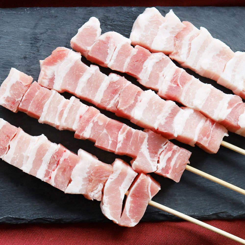豚バラ串 10本セット (合計800g) 豚串 肉 豚 バラ 学園祭 屋台 業務用 串焼き 食べ物 食材 食品 パーティー BBQ バーベキュー キャンプ キャンプ飯