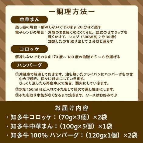 【母の日ギフト】わくわく３種セット 中華まん５個 コロッケ６個 知多牛ハンバーグ２個【冷凍便・送料無料】