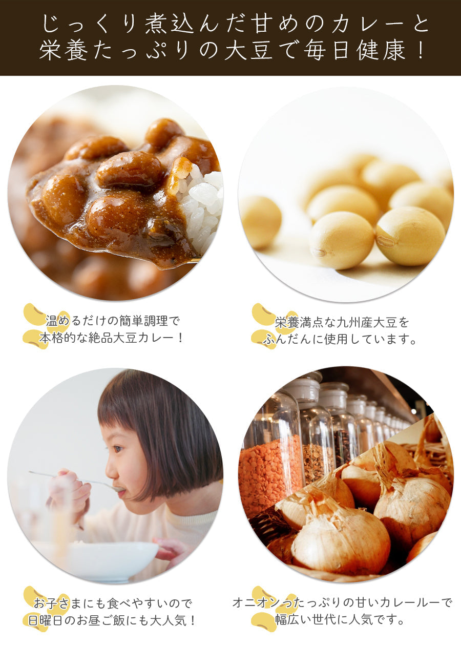 大豆カレー  180g×3パック 【送料無料】【レトルト】【常温長期保存】